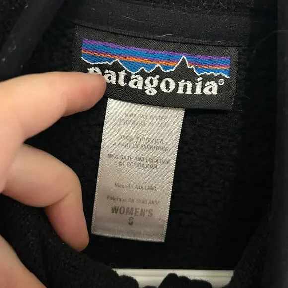 Patagonia Better Sweater Jacket Womens Sz S Black Full Zip Fleece Lined Travel - Picture 4 of 8